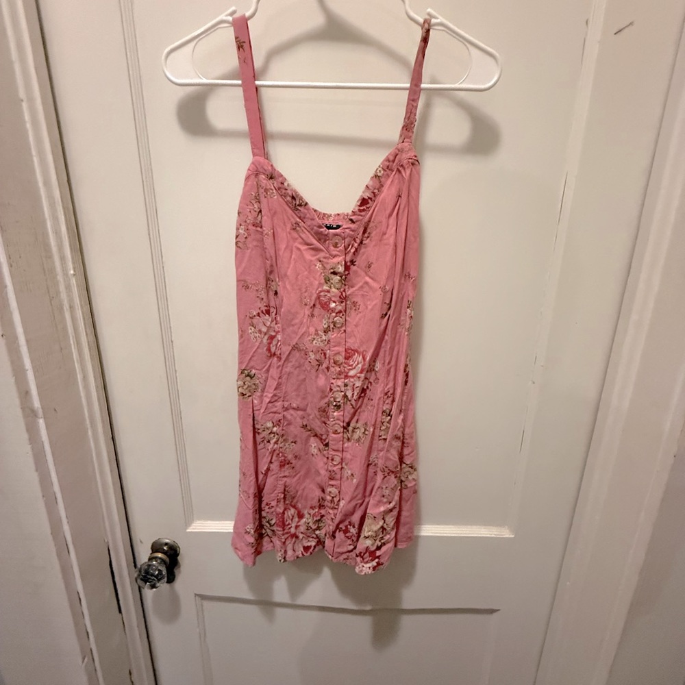 Torrid Fit and Flare Pink floral cami